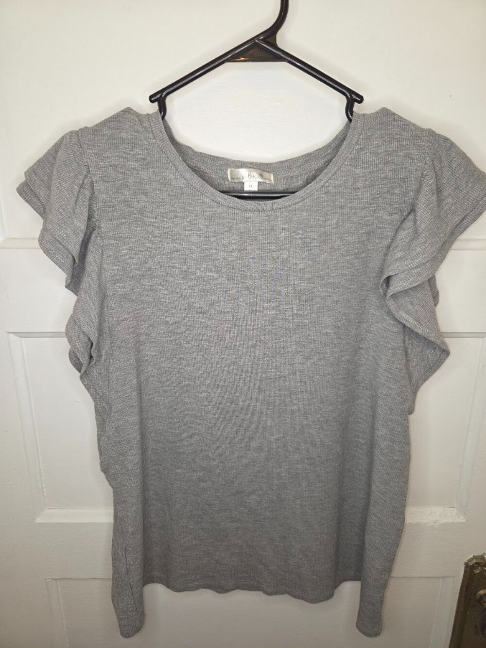 Nine Britton Grey Shirt Sleeve Shirt - Women's Size XL